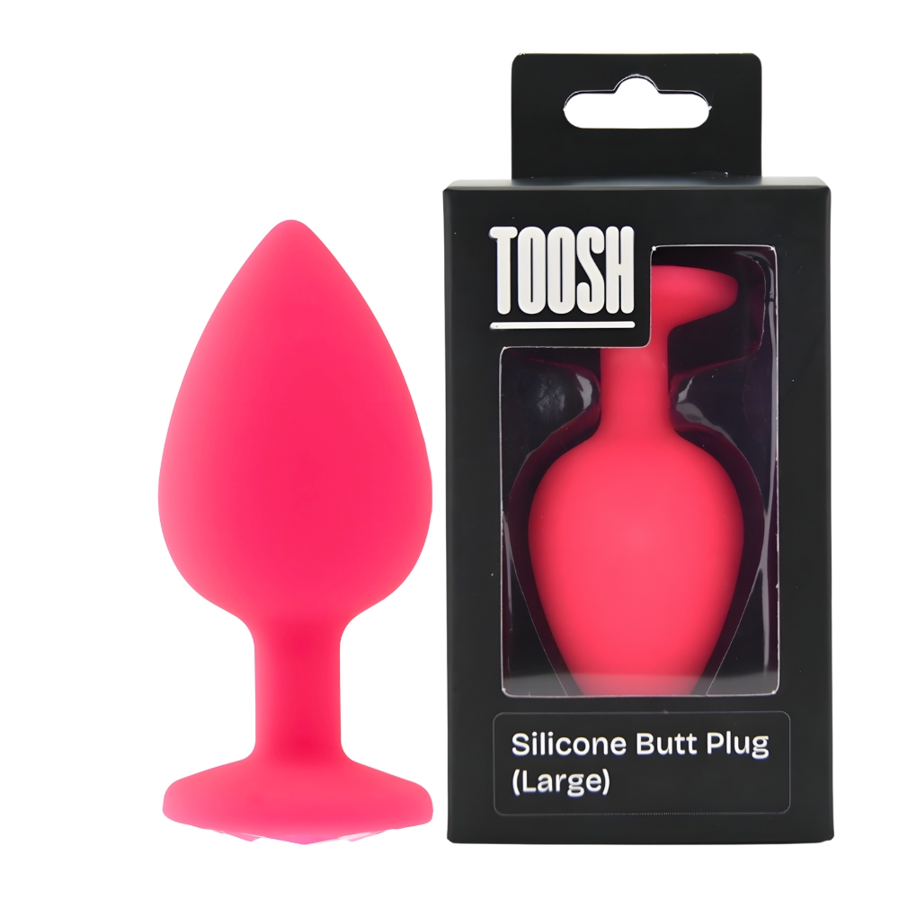 Toosh Pink Silicone Butt Plug Grande