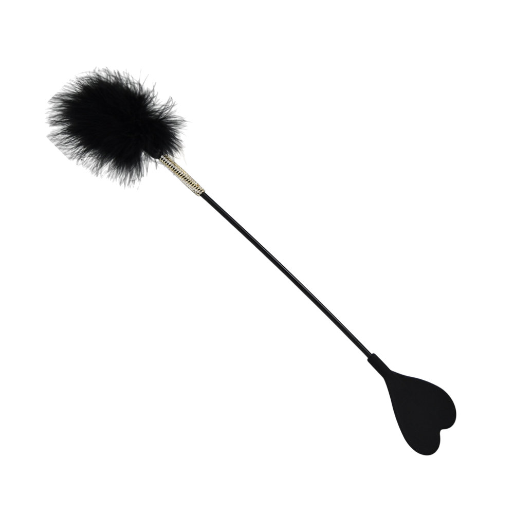 Crop en Silicone en Forme de Cœur Bound to Please avec Plume Tickle