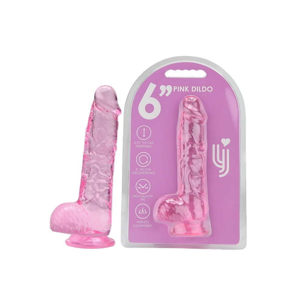 Dildo Loving Joy de 15 cm avec boules Rose