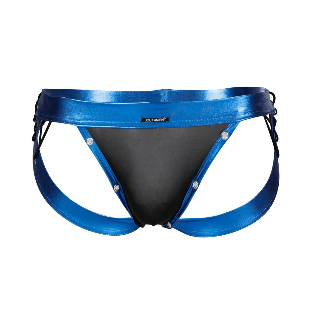 C4M Desire Jockstrap Niebieski Skórzany
