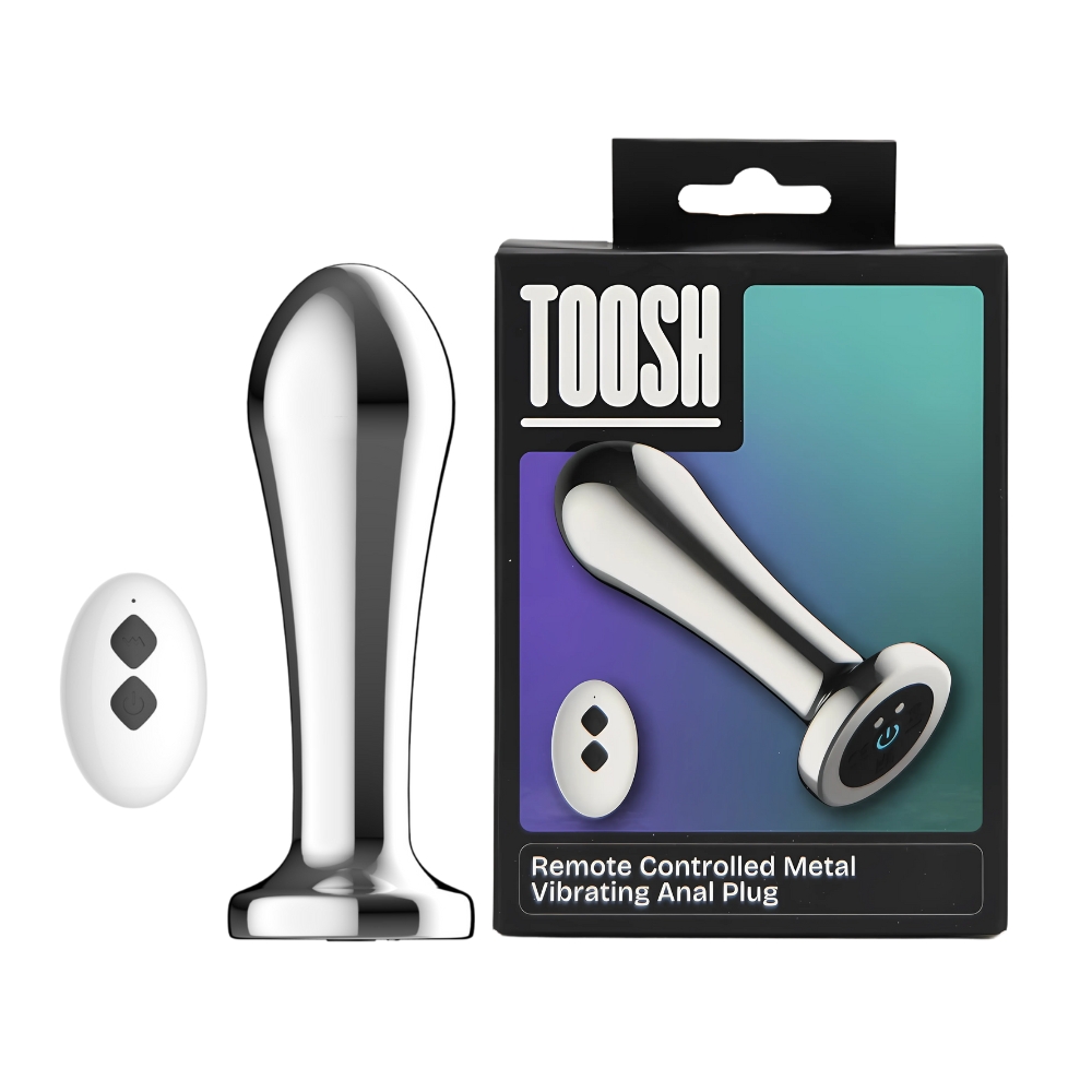 Toosh Plug Anale Vibrante in Metallo con Telecomando