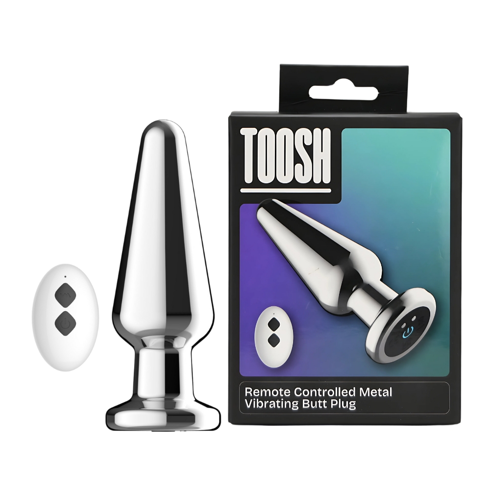 Toosh Plug Anale Vibrante in Metallo con Telecomando