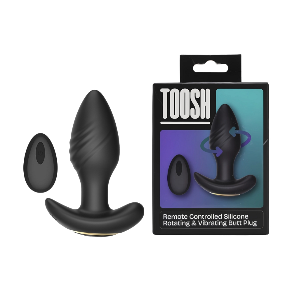 Plug Anale Rotante e Vibrante in Silicone Controllato a Distanza Toosh