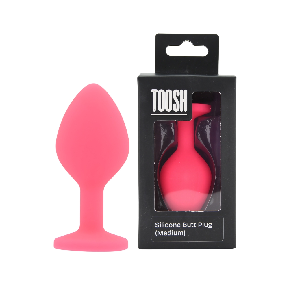 Toosh Pink Silicone Butt Plug Medio
