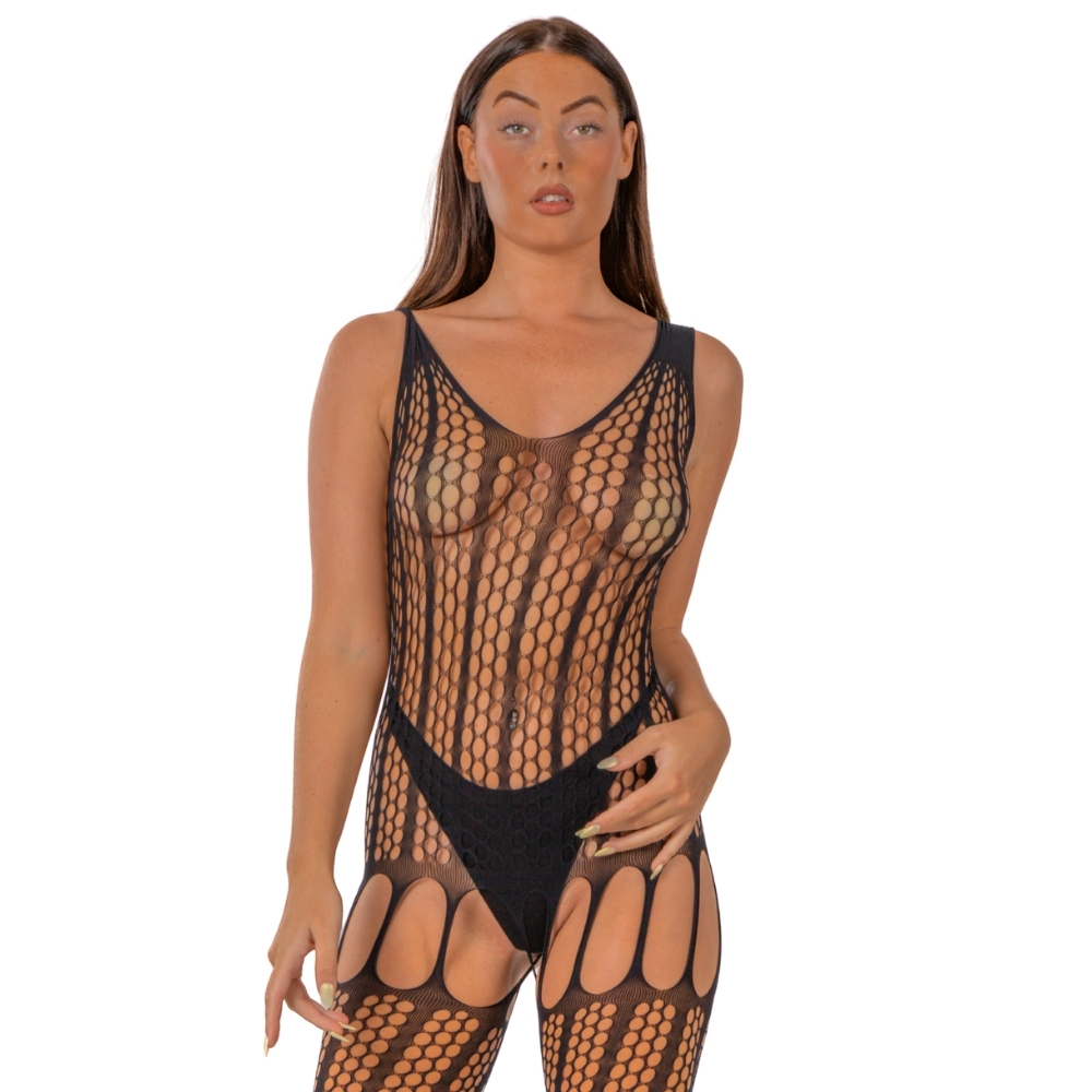 Body de Renda da LJ com Costas Amarradas Preto