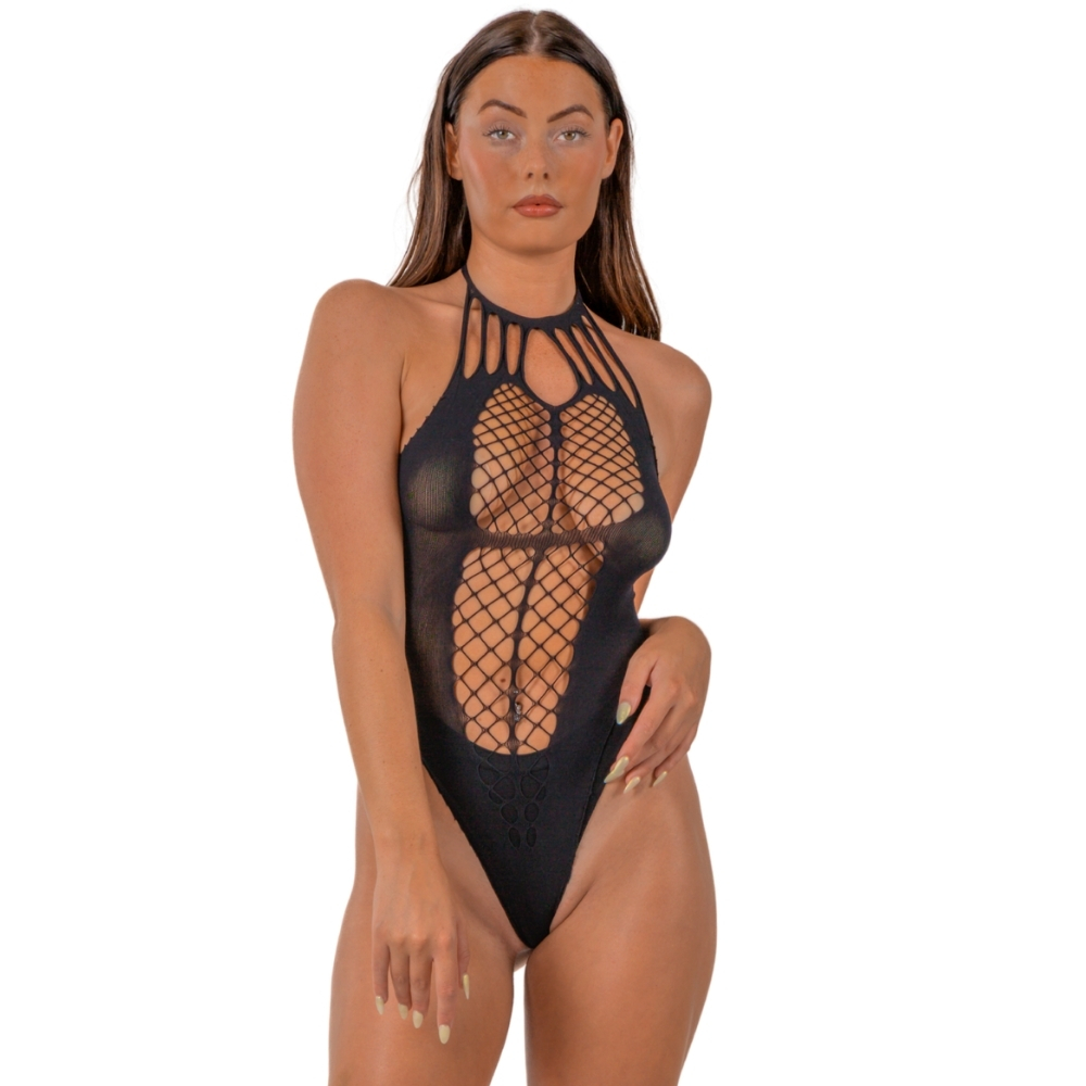 Body de Renda da LJ com Alças Pretas