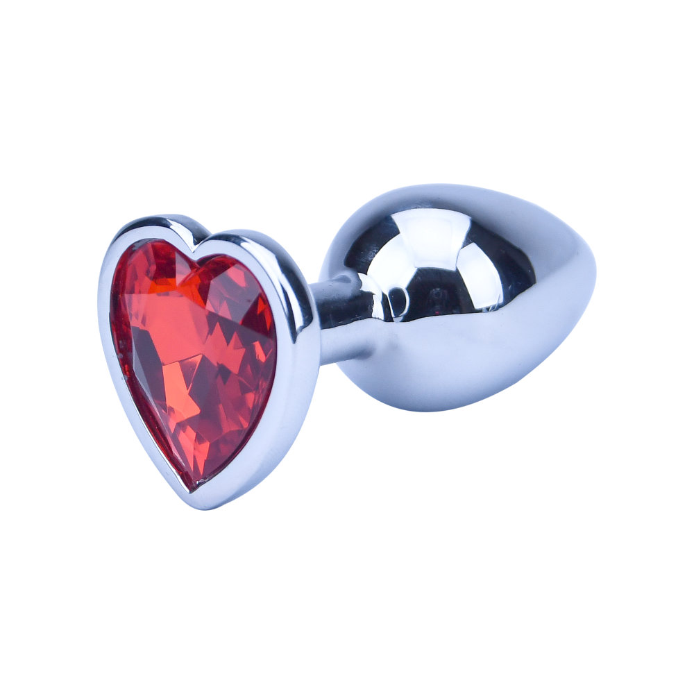 Plug Anale a Forma di Cuore in Metalli Preziosi - Argento