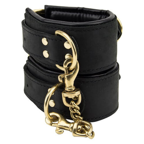 Menottes Slim en Cuir Nubuck Noir Bound Noir
