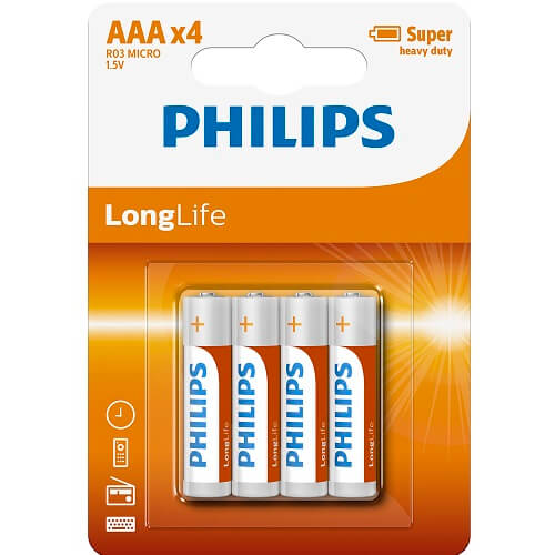 4er Pack AAA-Batterien
